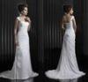 A Line Chiffon Pleated One Shoulder Wedding Dresses Ball Gown Bridal Dresses