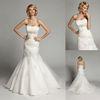 Beautiful Beaded Crystal Wedding Dresses with Flower Applique For Spring , Summer