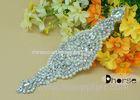 Custom Iron On Pearl Rhinestone Embellishments For Wedding Dress