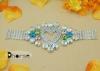Sparkling Heart Shaped Crystal Beaded Rhinestone Embellishments For Evening Dress Belt