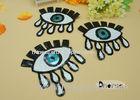 Bling Sew On Sequin Embellishments For Suit Decoration , Small Eyes Design