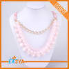 Lastest Fashion Long Chain Pink Pearl Necklace