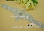 Custom Iron On Rhinestone Bridal Sash Applique For Wedding Dress