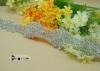 Flower Design Beaded Bridal Trim , Decorative Rhinestone Chain