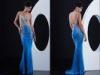 Sheath Stretch Sheer Bodice Celebrity Prom Dresses Beaded Sweep Train for Summer
