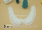 Pure White Embroidery Collar Neckline , Fur Collar Neckline