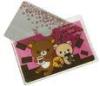 Customized cute printing transparent PVC plastic card holder / ID card holder