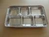 ISO Six Compartment Aluminum Foil Serving Trays Large Bakery For Food Packing