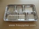 ISO Six Compartment Aluminum Foil Serving Trays Large Bakery For Food Packing