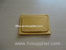 Golden Coated Custom Aluminum Foil Lids Rectangle Shape for airline food packing