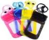 0.3mm Vinyl small waterproof pouch for iphone / samsung cell phone