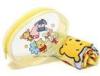 Eco-friendly PVC plastic gift bag / PVC gift pouch with matching yellow zipper