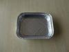 Half size disposable aluminum food storage container