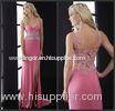 Split Front Maxi Dress Sheath Sweetheart Beaded Prom Dresses with Open Back