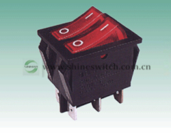Shanghai Sinmar Electronics Double Rocker Switches 10A250VAC 3PIN Round Ship Paddle Switches