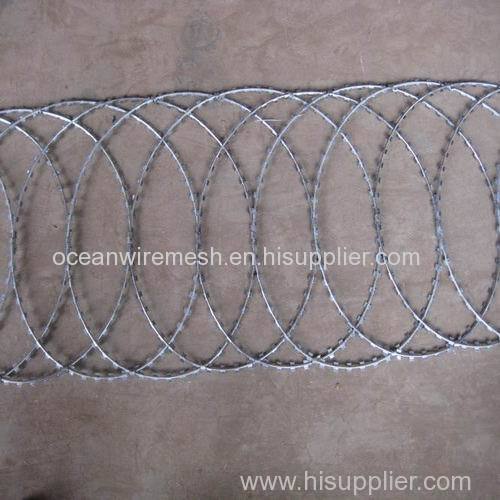 Razor wire flat wrap coil
