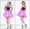 Black Rose Satin Strapless Prom And Homecoming Dresses Fully Rock Beaded Top