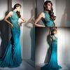 Vintage Mermaid Sheer Lace Halter Long Evening Gowns for Summer , Spring