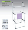 Powder Coating Laundry Steel Clothes Drying Rack Free Standing