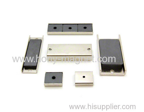Bonded permanent block magnet different shapes with hole