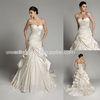 Modern Ruffles Court Train Sweetheart Wedding Gowns for Ladies , Girls , Bride