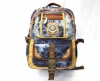 Washed with cotton denim backpack