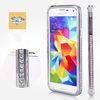 Silver Rhinestone Bling Metal Cell Phone Cases Frame Bumper Case for S5 I9600