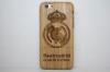 custom Real Madrid Carbon Bamboo Iphone 6 4.7 Inch wooden mobile phone case