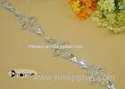 Bling Bling Silver Beaded Rhinestone Bridal Trim For Wedding Dress