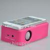 3W ABS portable small wireless induction speaker , Pink magic induction speaker