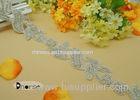 Handmade Flower Design Decorative Crystal Rhinestone Beaded Trim For Wedding Dress