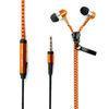 HI-FI stereo sound MP3 / MP4 Metal Zipper In Ear Earphones with Mic 3.5mm