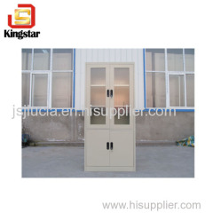 Glass Swing Door Shelf Support KD Structure File Cabinet