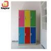 Colorful Powder Coated Lockable Clothes Storage Steel Locker 6 Opening