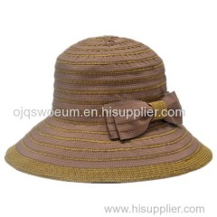 Ladies Fisherman Tiwst Paper Belt hat with Bow