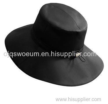 Ladies Black Big Brim Broadbrim Hat