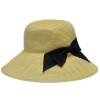 Ladies Pretty Comfortable Big Brim Paper Braid Hat with bow