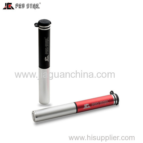 Mini bike pump with hose inside