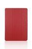 Toothpick Pattern Protective Ipad Cases with Transparent Hard PC Back Cover Red