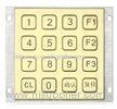 Golden Dustproof Stainless Steel 4 x 4 Keypad / 16 Button Keypad For ATM