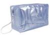 Shiny travel toiletry wash bag , PVC cosmetic bag with embossed logo