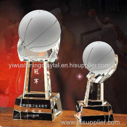 crystal glass basketball for souvenirs gifts