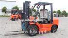 2500KG Gasoline Powered Forklift Truck Red , Counterbalance Fork Lift
