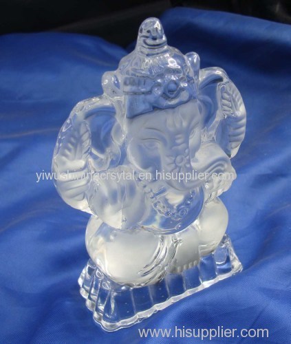 crystal glass buddha statue India Ganesh statue