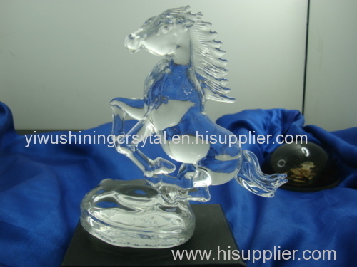 crystal glass horse figurine