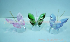 crystal glass butterfly figurine
