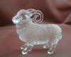 crystal glass goat figurine