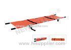 Orange Double - folded Wheeled Pole Emergency Folding Stretcher for Ambulance