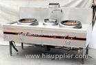 Silver 2 Burner Natural Gas Cooking Stove With Tray For Commercial Restaurant