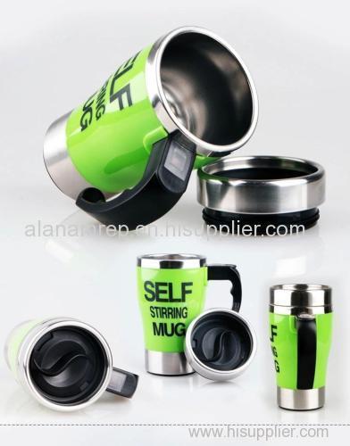 stainless steel self stirring mug Self strring coffee cup